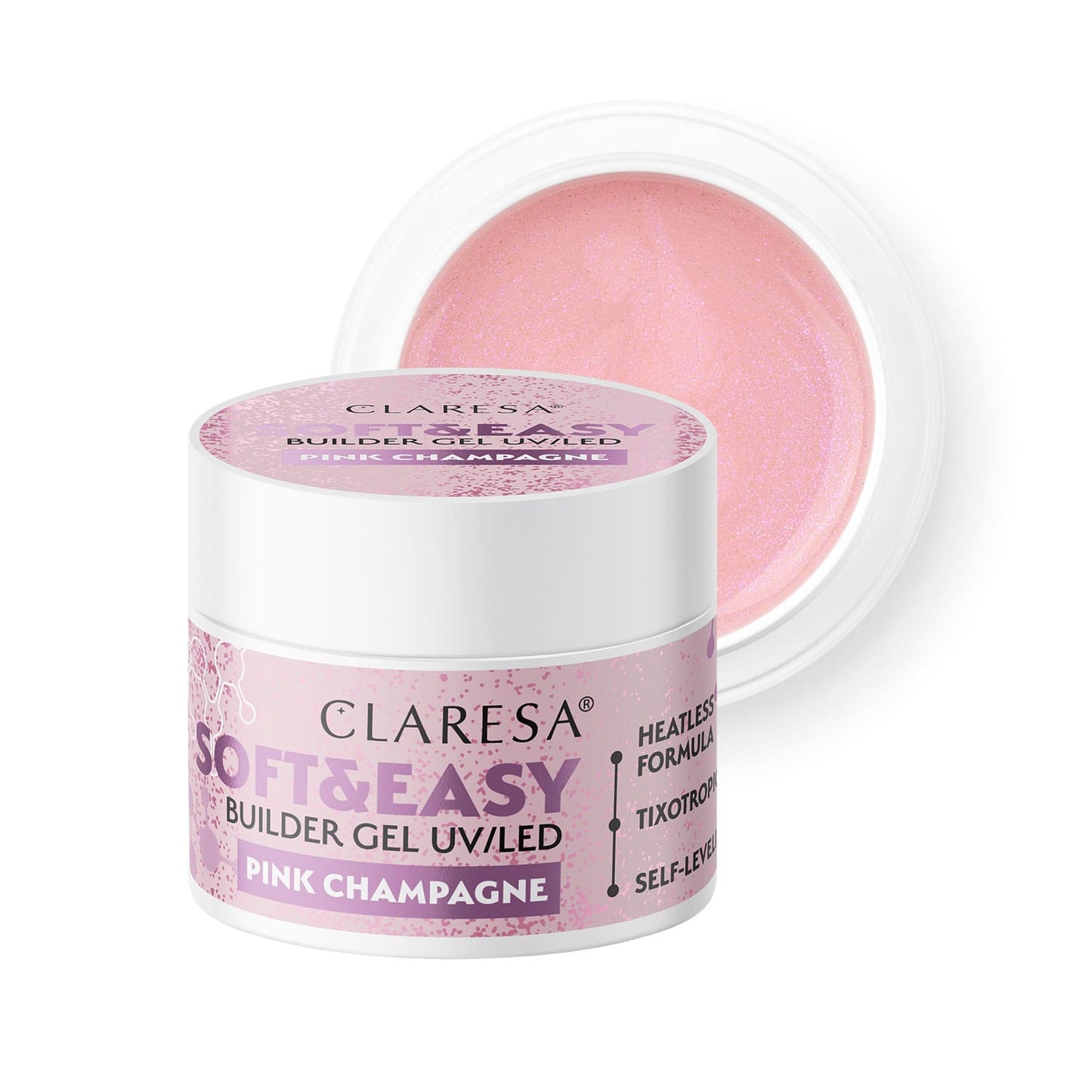 CLARESA SOFT&EASY BUILDER GEL Pink champagne 45G