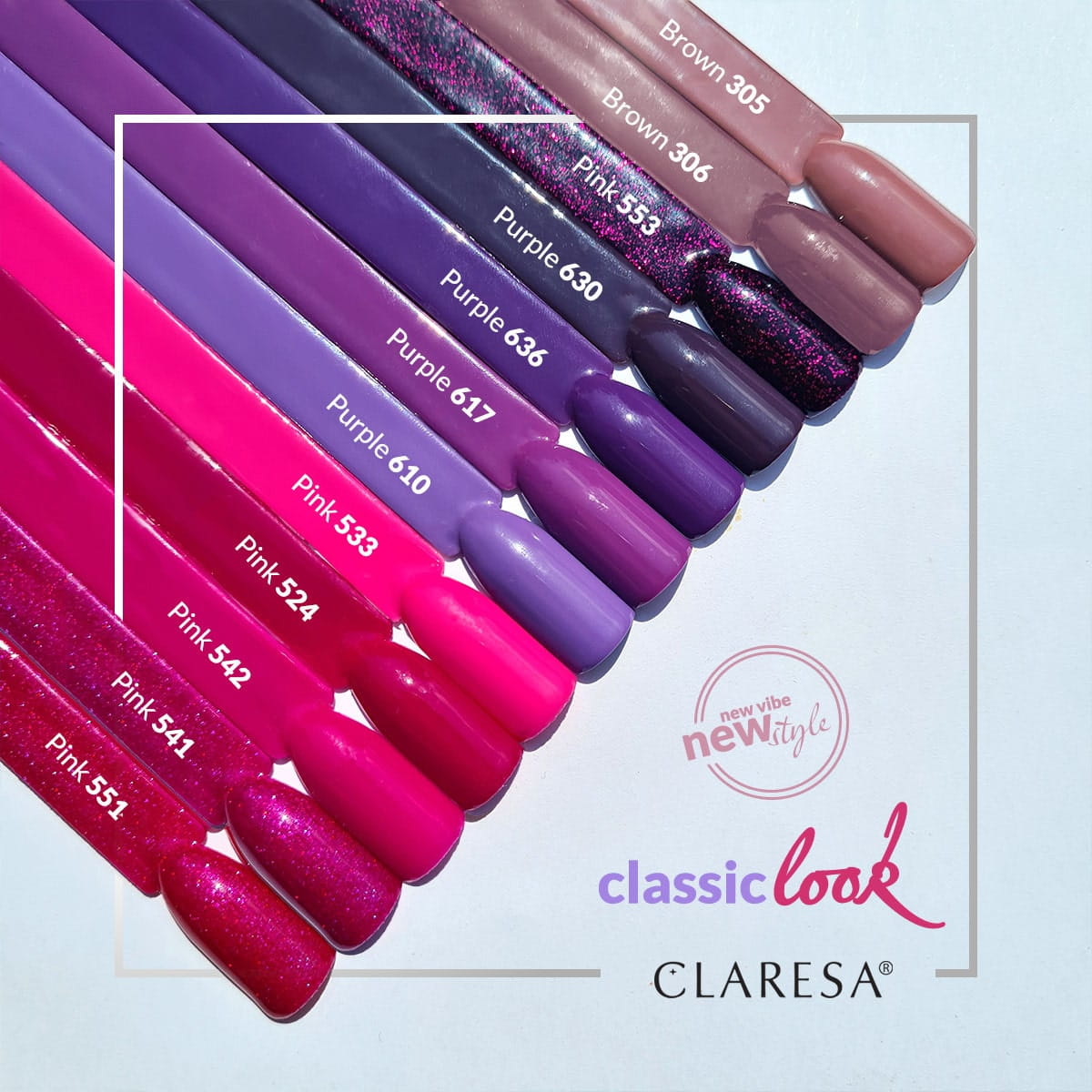 CLARESA Vernis semi permanent BROWN 305 5G