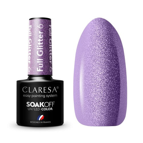 Claresa Vernis semi permanent FULL GLITTER 6 -5g