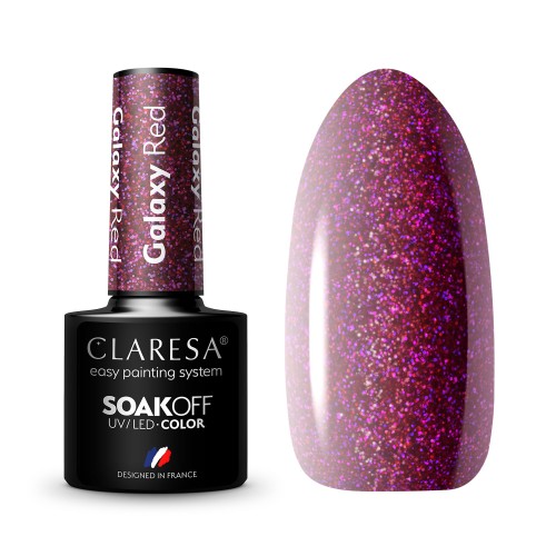 CLARESA Vernis semi permanent GALAXY RED 5g