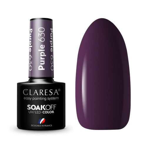 CLARESA Vernis semi permanent PURPLE 630 -5g