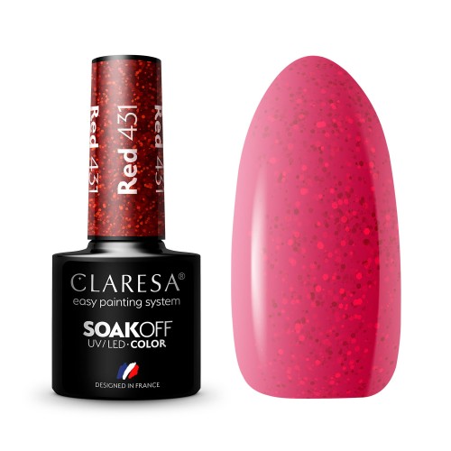 CLARESA Vernis semi permanent RED 431 -5g