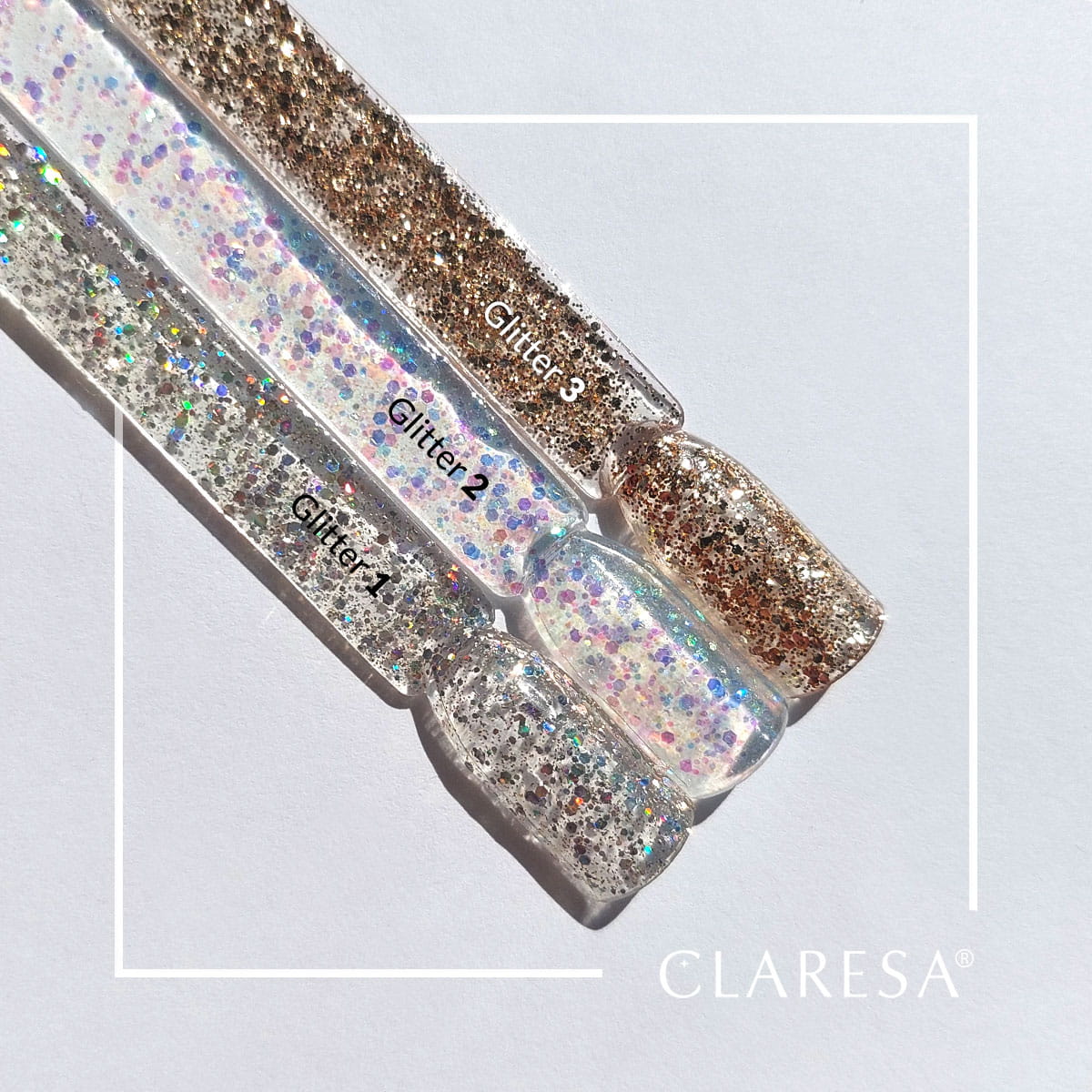 CLARESA Vernis semi permanent GLITTER 1 -5g