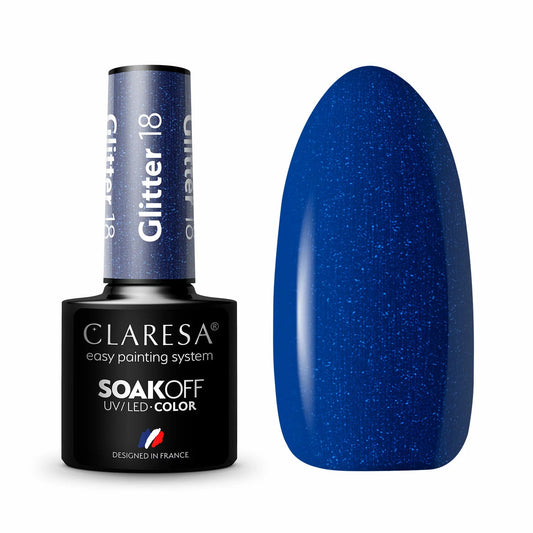 CLARESA Vernis semi permanent GLITTER 18 -5g-W