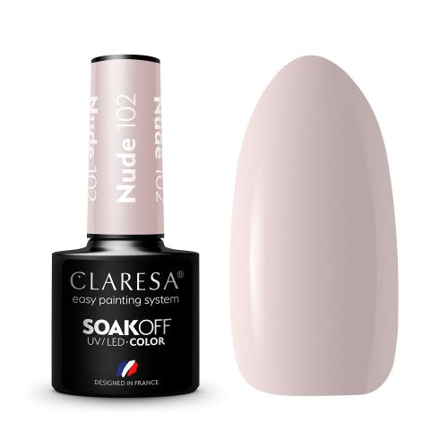 CLARESA Vernis semi permanent NUDE 102 -5g