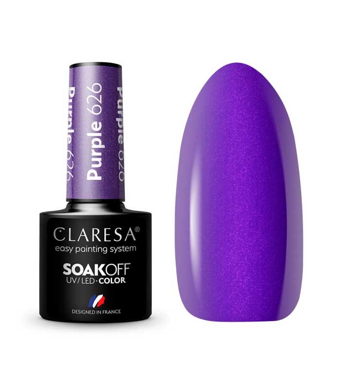 CLARESA Vernis semi permanent PURPLE 626 -5g
