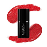 Vernis semi permanent 346  Chic Red Glitter 7ml